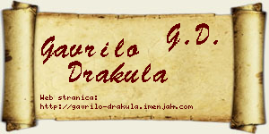 Gavrilo Drakula vizit kartica